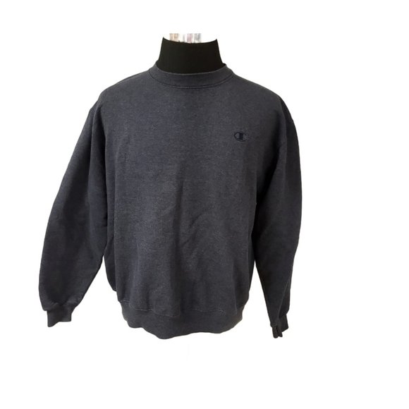 Champion Eco Authentic Mens XL Dark Grey Heavyweight embroidered Logo Sweatshirt - Picture 1 of 9